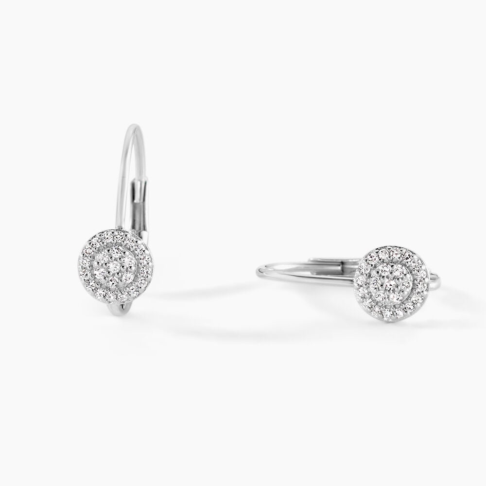 Boucles D'oreilles Pendantes Ursilla Or Blanc Diamants - Pendantes Femme | Marc Orian