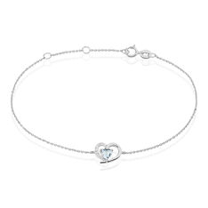 Bracelet Eliana Or Blanc Topaze Et Oxyde De Zirconium - Bracelets chaînes Femme | Marc Orian