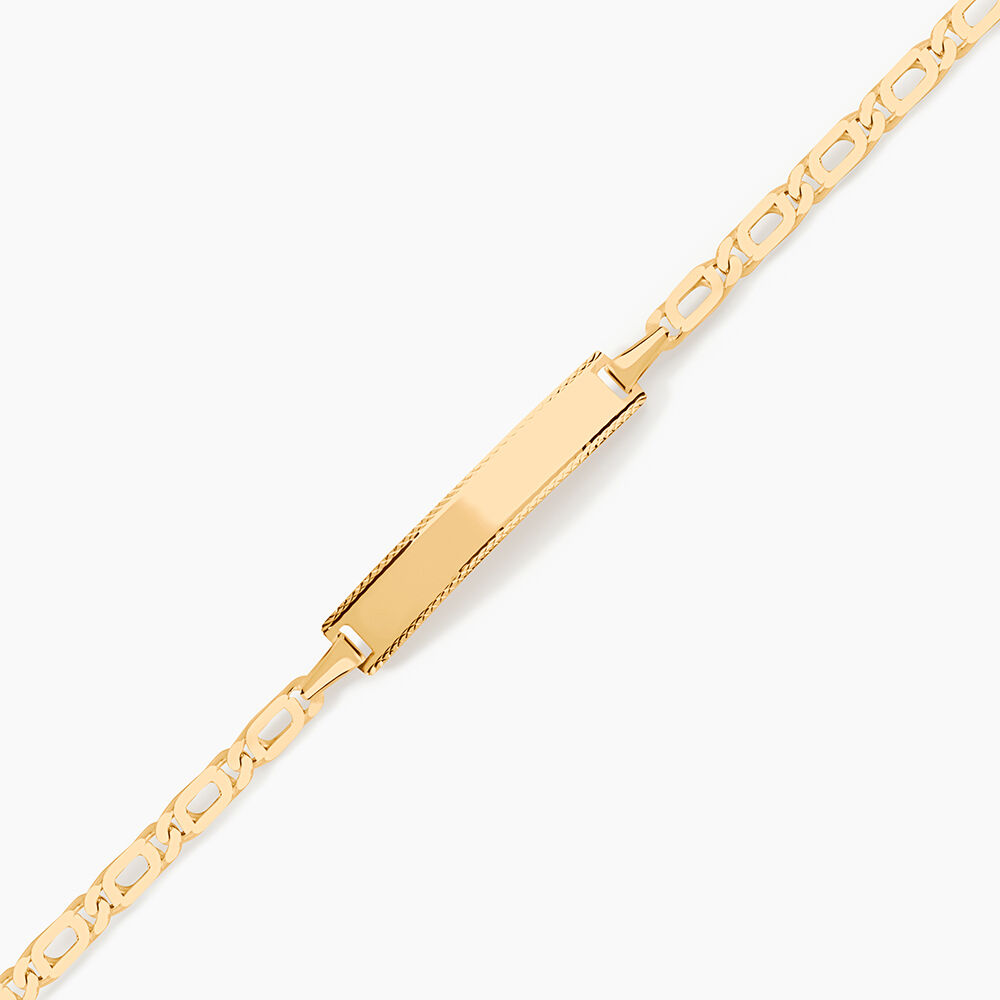 Bracelet Identit&eacute; Fanelia Maille Marine Or Jaune - Gourmettes Enfant | Marc Orian