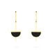 Boucles D'oreilles Pendantes Florica Or Jaune Onyx - Pendantes Femme | Marc Orian