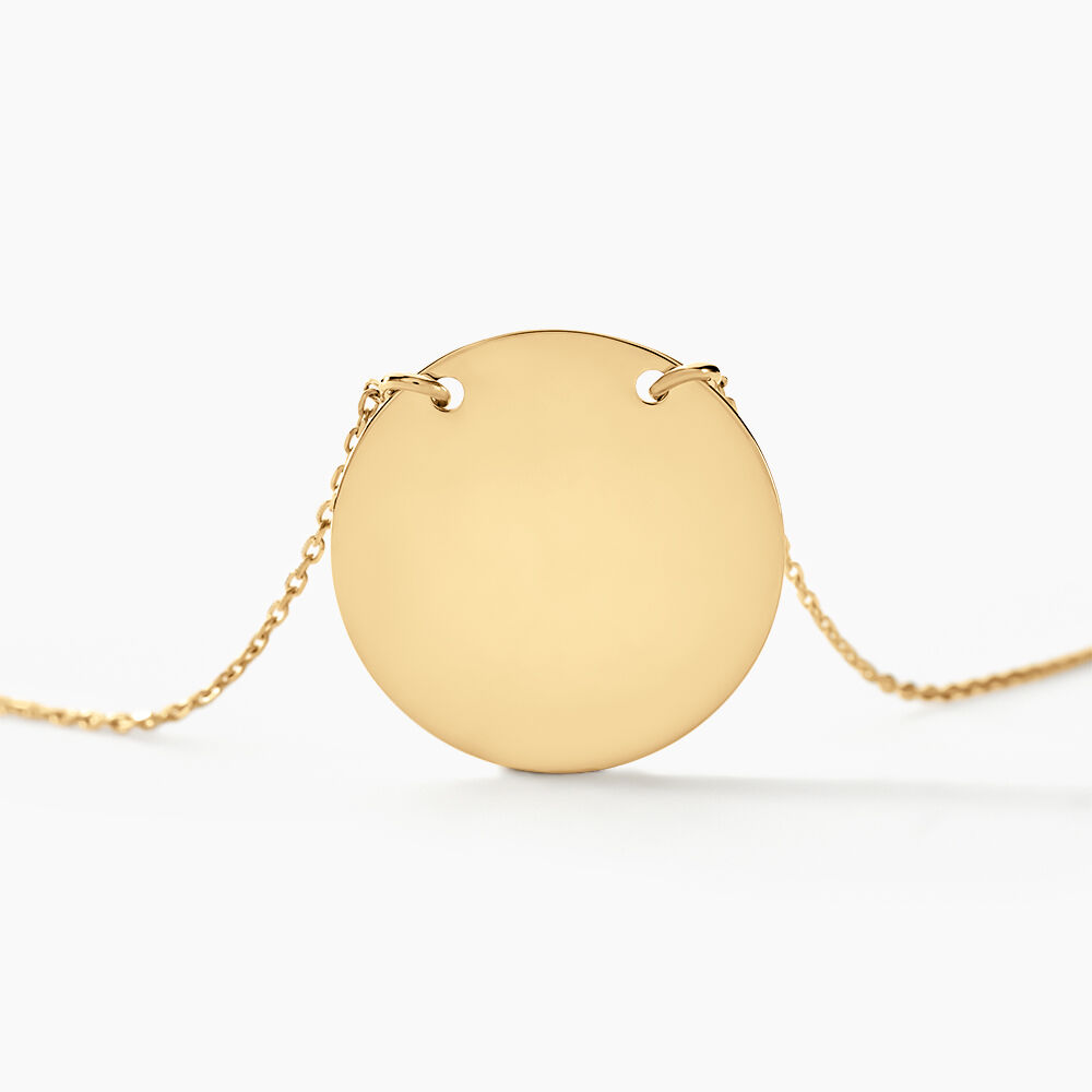 Collier Leana Pastille Gravable Or Jaune - Bijoux personnalis&eacute;s Enfant | Marc Orian