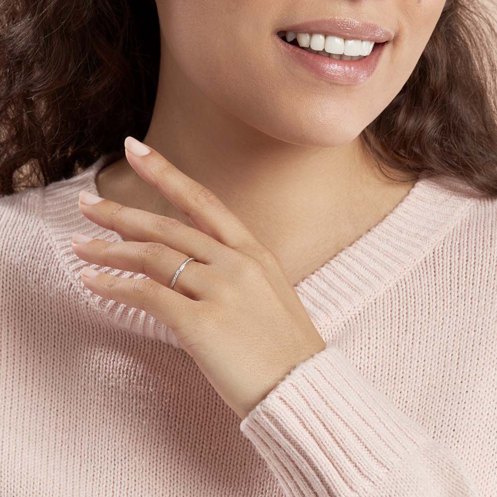 Alliance Laurie Tour Complet Or Blanc Diamant - Alliances avec pierres Femme | Marc Orian