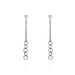 Boucles D'oreilles Pendantes Akira Argent Blanc - Pendantes Femme | Marc Orian