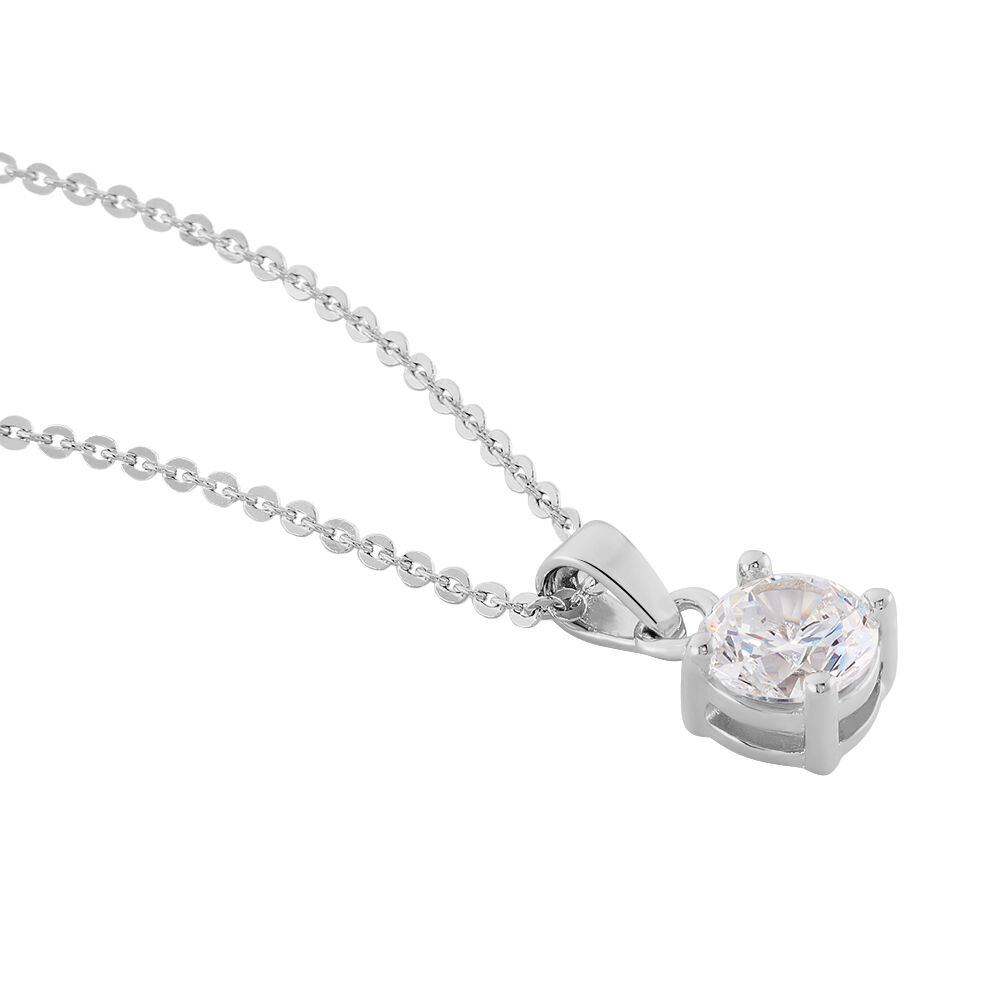 Collier Lynna Argent Blanc Oxyde De Zirconium - Colliers avec pierres Femme | Marc Orian