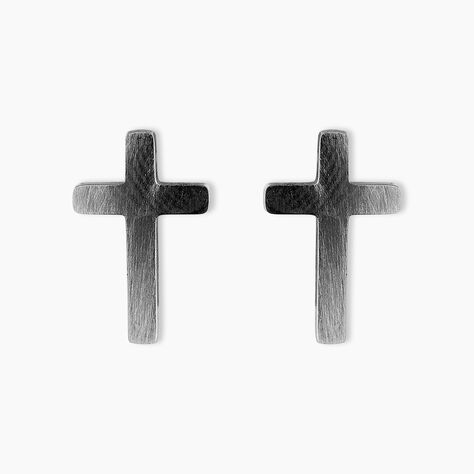Boucles D'oreilles Puces Phebus Him Acier Noir - Nouveautés Homme | Marc Orian