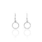 Boucles D'oreilles Pendantes Francesca Argent Blanc Oxyde De Zirconium - Pendantes Femme | Marc Orian