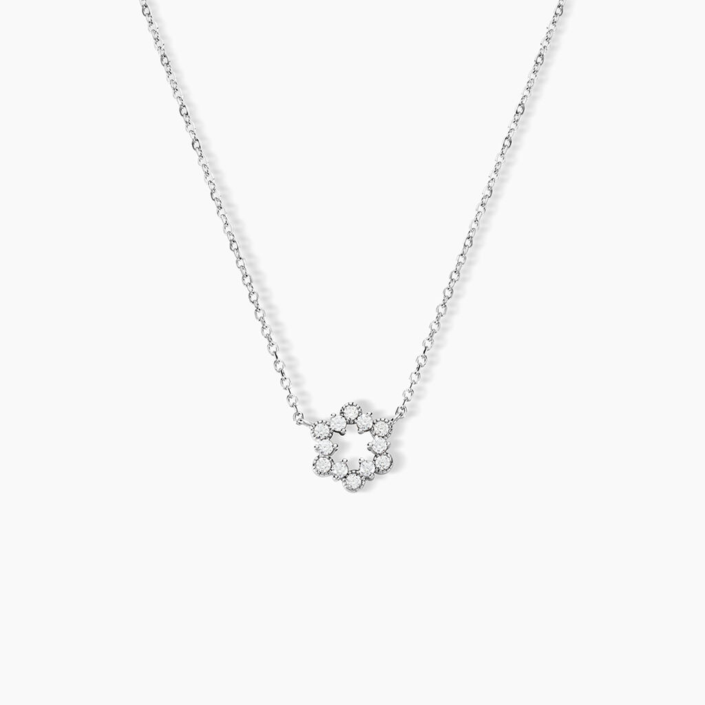 Collier Astrea Argent Blanc Oxyde De Zirconium - Colliers avec pierres Femme | Marc Orian