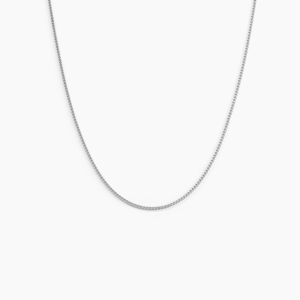 Cha&icirc;ne Imad Maille Gourmette Or Blanc - Chaines Famille | Marc Orian