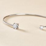 Bracelet Jonc Domitille Argent Blanc Oxyde De Zirconium - Bracelets joncs Femme | Marc Orian