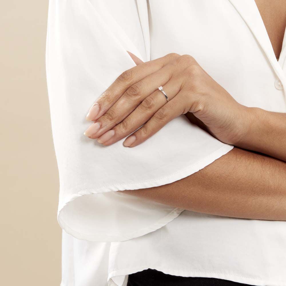 Bague Solitaire Victoria Or Blanc Diamant - Solitaires Femme | Marc Orian
