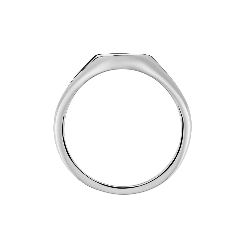 Chevalière Audie Argent Blanc Oxyde De Zirconium - Chevalières Femme | Marc Orian