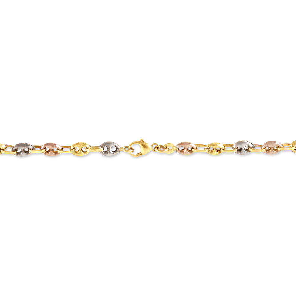 Bracelet Dami Maille Grain De Cafe Or Tricolore - Bracelets mailles Femme | Marc Orian