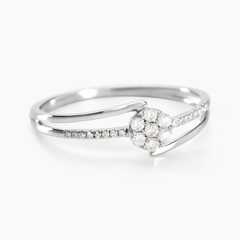 Bague Solitaire Atalante Or Blanc Diamant - Parures de mariage Femme | Marc Orian