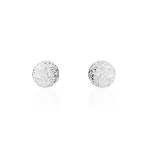 Boucles D'oreilles Puces Ayana Argent Blanc - Puces Femme | Marc Orian