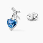 Boucles D'oreilles Puces Avalon Argent Blanc Oxyde De Zirconium - Puces Femme | Marc Orian