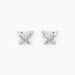 Boucles D'oreilles Puces Papillon Or Blanc Diamant - Puces Femme | Marc Orian