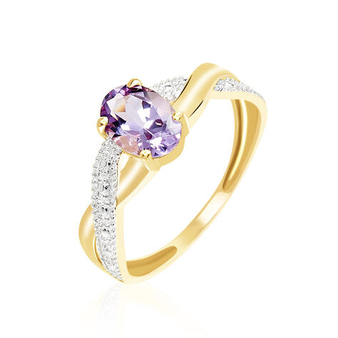 Bague Candice Or Jaune Amethyste - Bagues Femme | Marc Orian