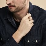 Chevaliere Acier Blanc Selim &oelig;il De Tigre - Bijoux fantaisie Homme | Marc Orian