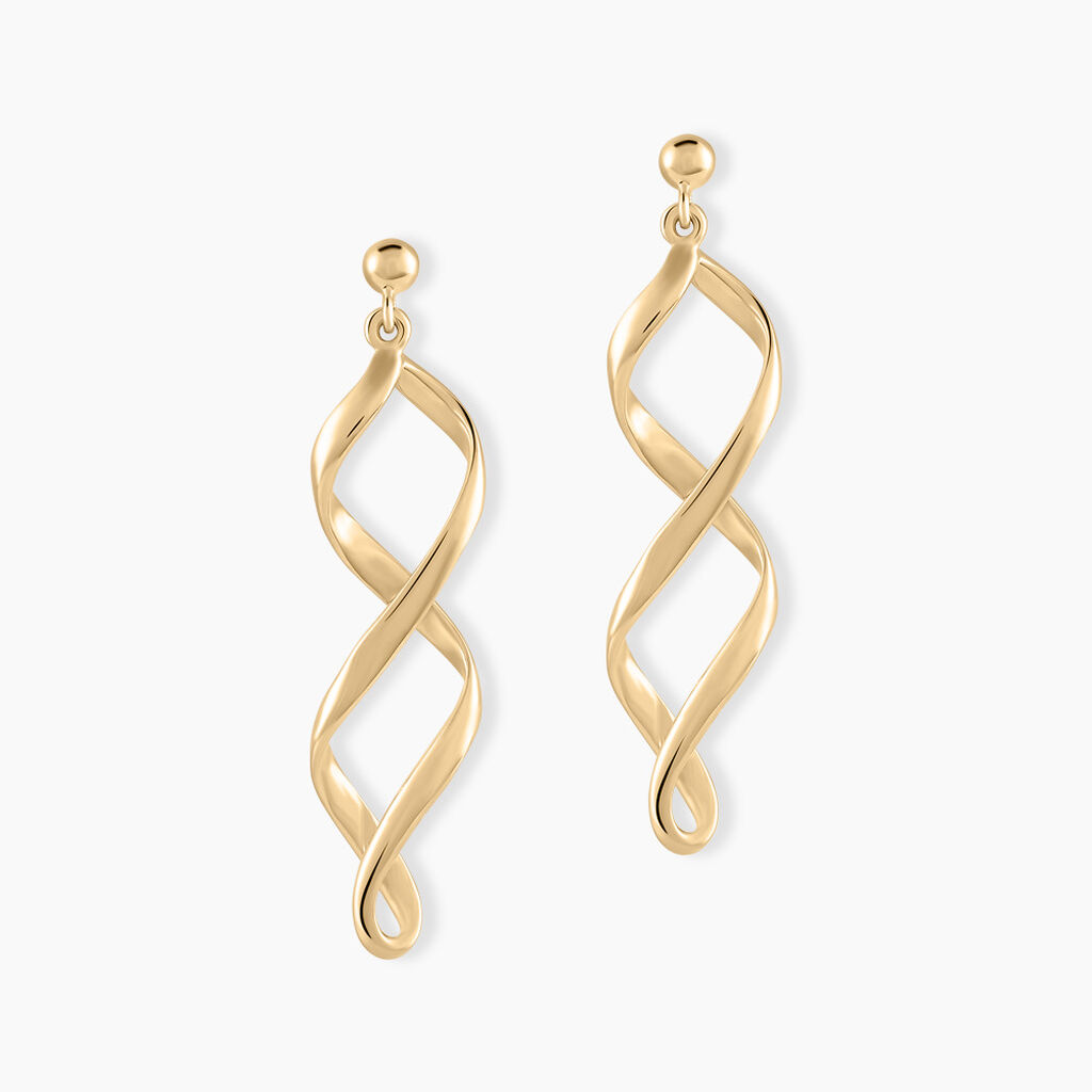 Boucles D'oreilles Pendantes Indi Plaqu&eacute; Or Jaune - Pendantes Femme | Marc Orian