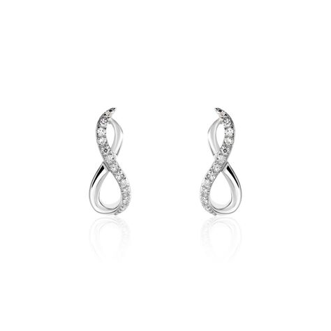 Boucles D'oreilles Puces Osanna Or Blanc Diamants - Clous d'oreilles Femme | Marc Orian