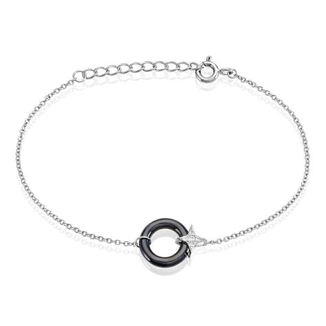 Bracelet Merelle Argent Blanc C&eacute;ramique Oxyde De Zirconium - Bracelets fantaisie Femme | Marc Orian