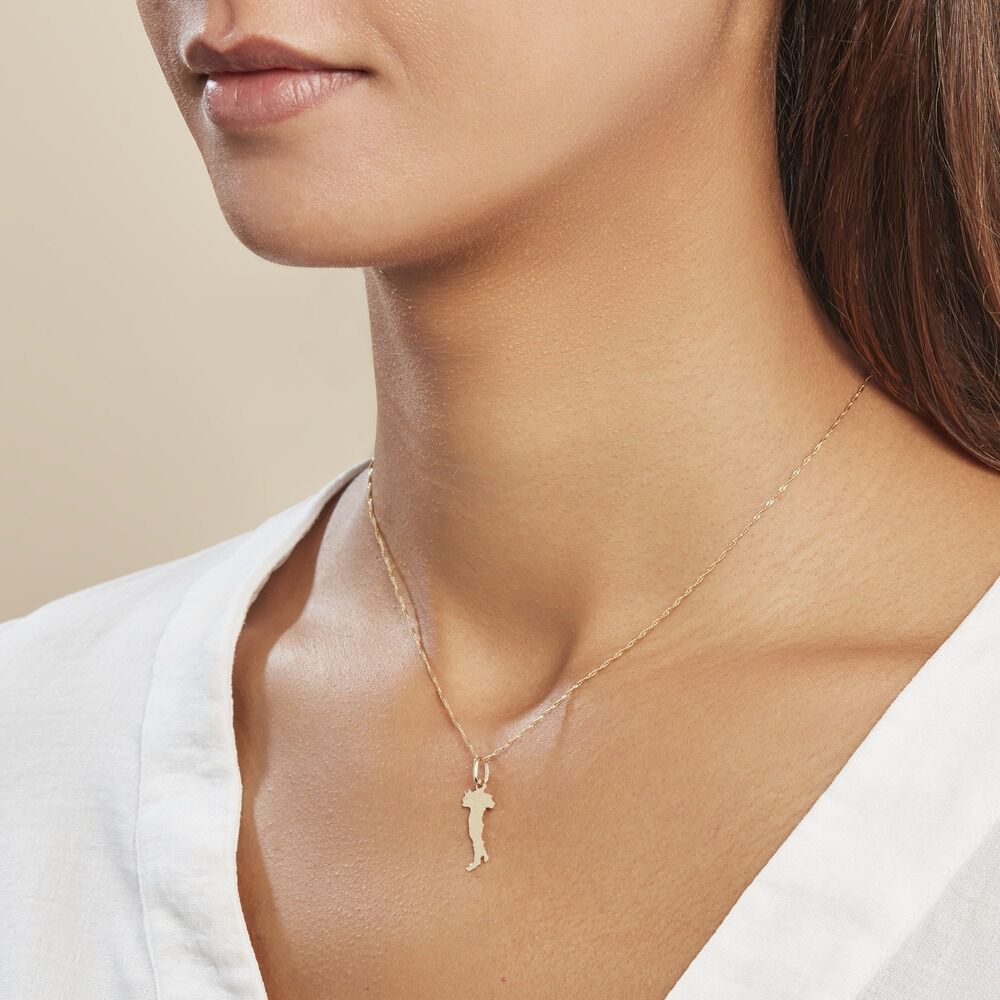 Pendentif Gaietana Italie Or Jaune - Bijoux personnalisés Famille | Marc Orian