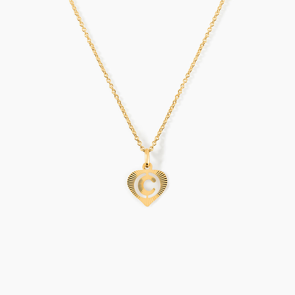Pendentif Eudocie Coeur Lettre Or Jaune - Pendentifs Femme | Marc Orian