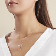Pendentif Damian Croix Or Bicolore - Pendentifs Famille | Marc Orian