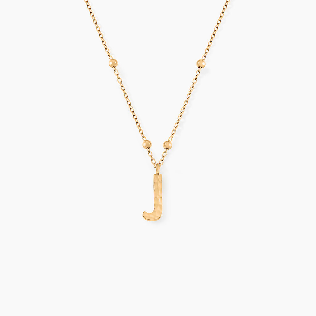 Collier Plaqu&eacute; Or Jaune Lettra - Colliers ete Femme | Marc Orian