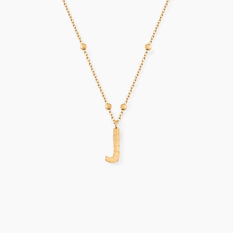 Collier Plaqu&eacute; Or Jaune Lettra - Colliers fantaisie Femme | Marc Orian