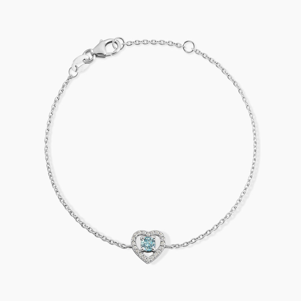 Bracelet Suzon Argent Blanc Oxyde De Zirconium - Bracelets chaînes Femme | Marc Orian