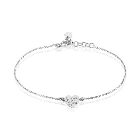 Bracelet Aemilia Argent Blanc - Bracelets chaînes Femme | Marc Orian