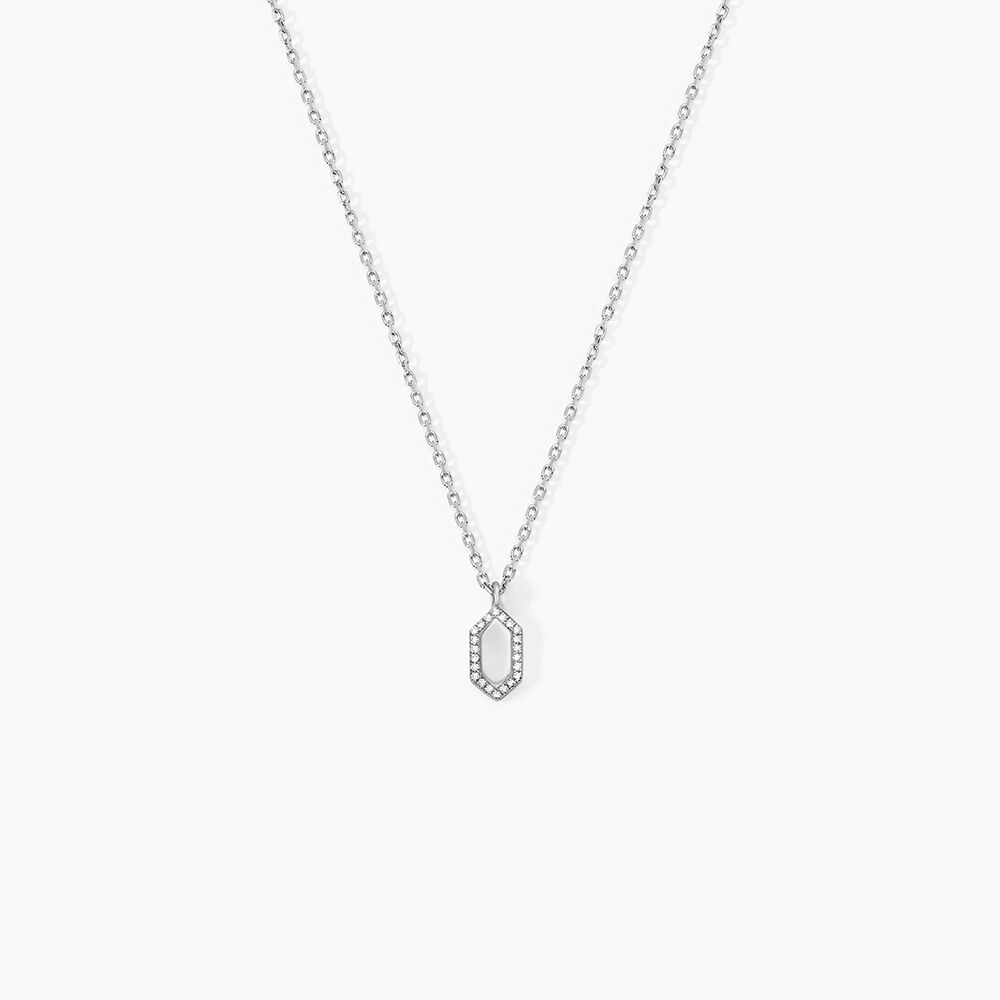 Collier Stellie Argent Blanc Oxyde De Zirconium - Colliers avec pierres Femme | Marc Orian