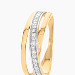 Bague Croisee Or Jaune Diamant - Parures de mariage Femme | Marc Orian