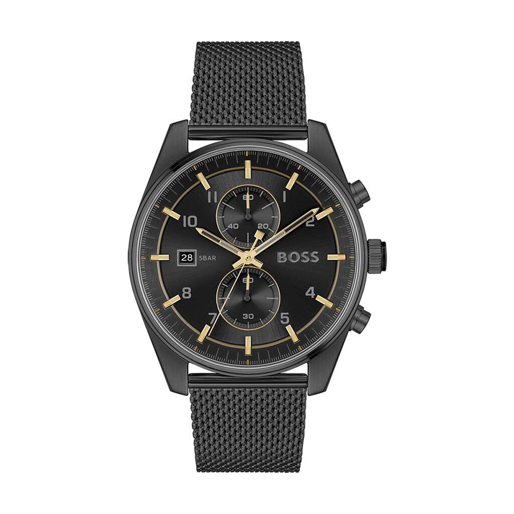 Montre Boss Skytraveller Noir - Montres étanches Homme | Marc Orian