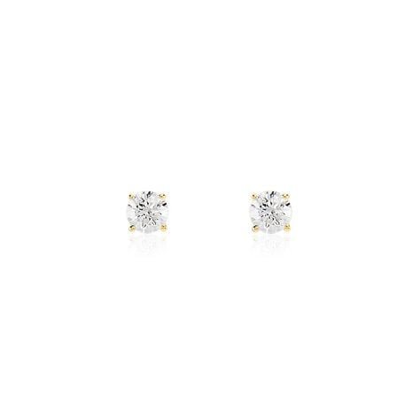 Boucles D'oreilles Puces Or Jaune Aphrodite Diamants - Puces Femme | Marc Orian