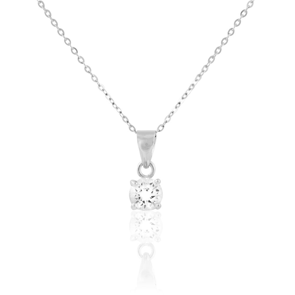 Collier Lynna Argent Blanc Oxyde De Zirconium - Colliers avec pierres Femme | Marc Orian