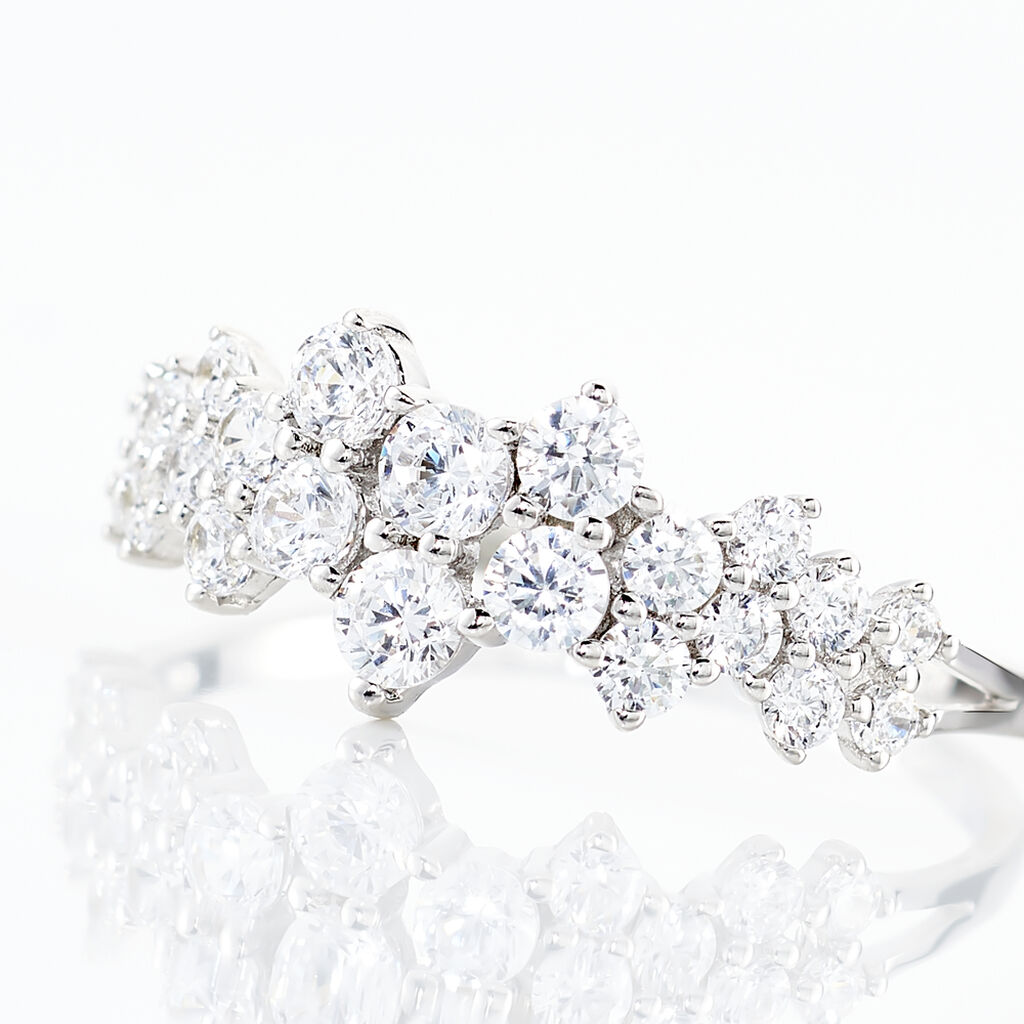 Bague Tokyo Or Blanc Oxyde De Zirconium - Bagues Femme | Marc Orian