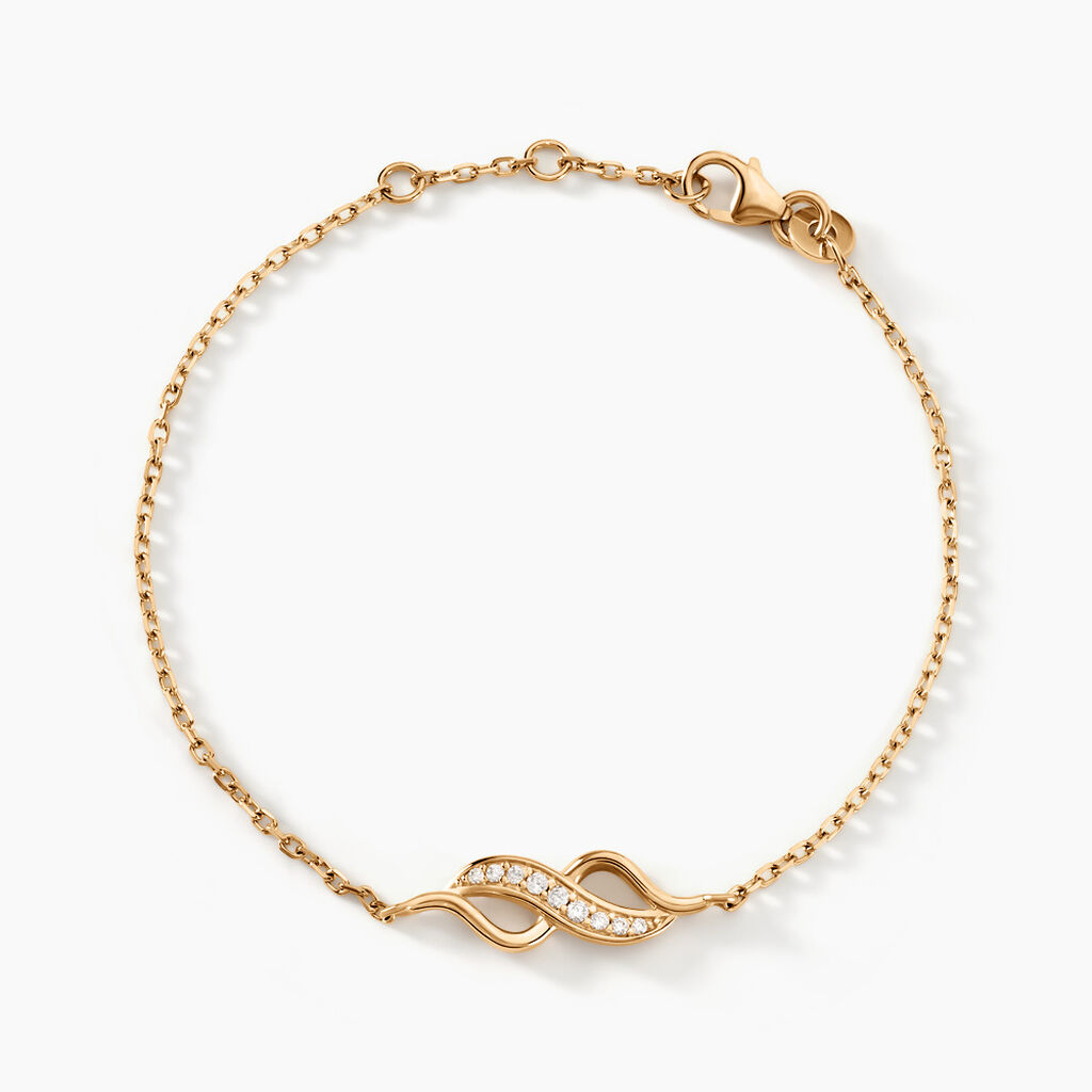 Bracelet Ishaae Plaqu&eacute; Or Jaune Oxyde De Zirconium - Bracelets fantaisie Femme | Marc Orian