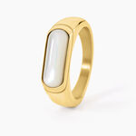 Bague Dannie Acier Jaune Nacre - Bijoux fantaisie Femme | Marc Orian