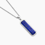 Collier Stones Argent Blanc Lapis Lazuli - Colliers avec pierres Homme | Marc Orian