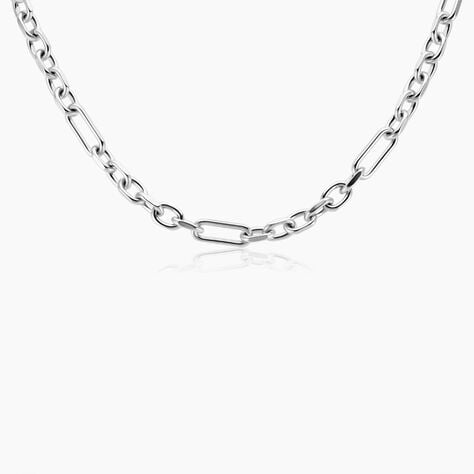 Collier Maille Palerme Acier Blanc - Chaines Homme | Marc Orian