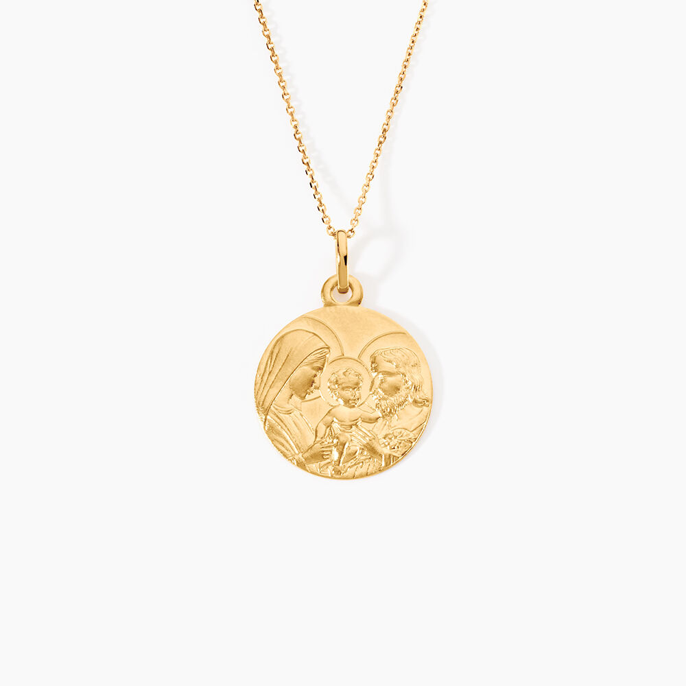 Medaille Or Jaune Sainte Famille - Bijoux personnalis&eacute;s Famille | Marc Orian