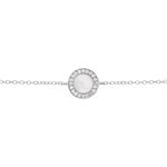 Bracelet Nawala Argent Blanc Oxyde De Zirconium Et Nacre - Bracelets Medailles Femme | Marc Orian