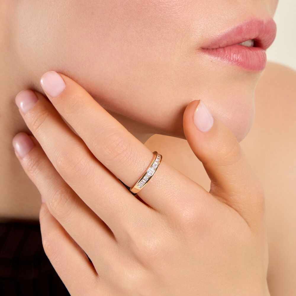 Bague Hyacintha Argent Dor&eacute; A L'Or 750/1000 Oxyde De Zirconium - Bagues avec pierre Femme | Marc Orian