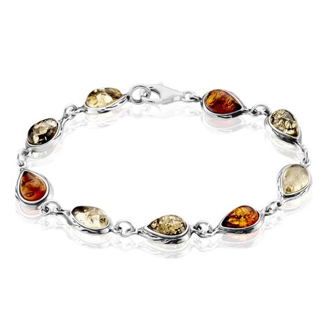 Bracelet Argent Blanc Fallone Ambres - Bracelets chaînes Femme | Marc Orian