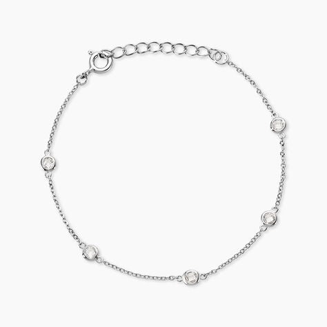 Bracelet Sylvette Argent Blanc Oxyde De Zirconium - Bracelets fantaisie Femme | Marc Orian