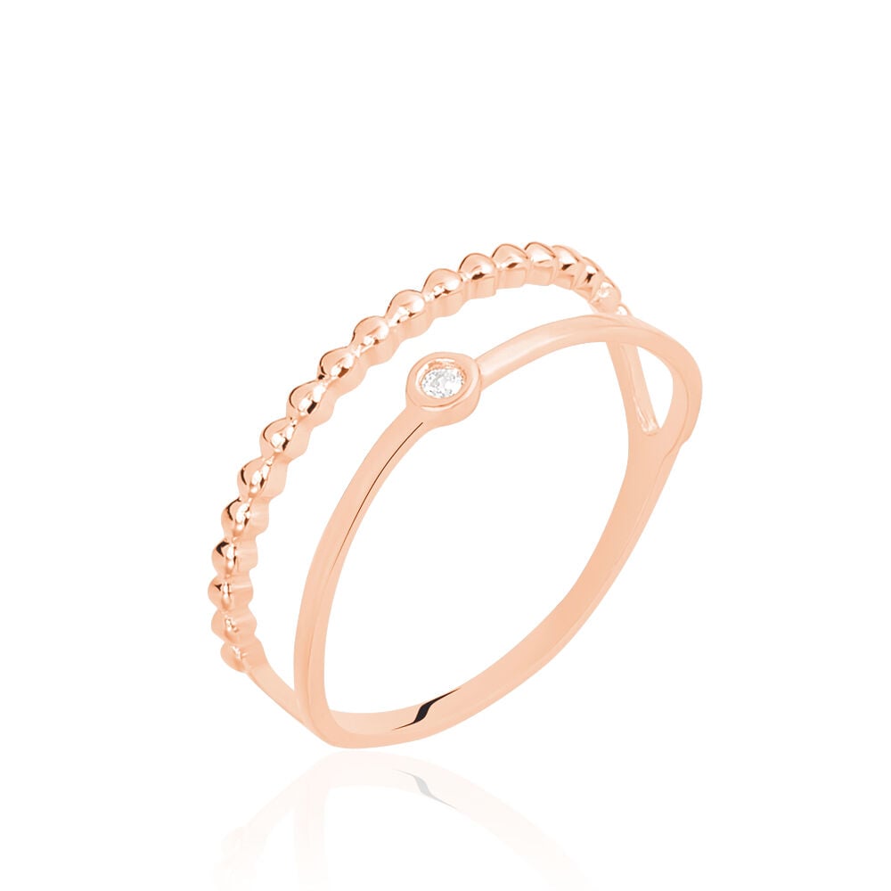 Bague en argent rose