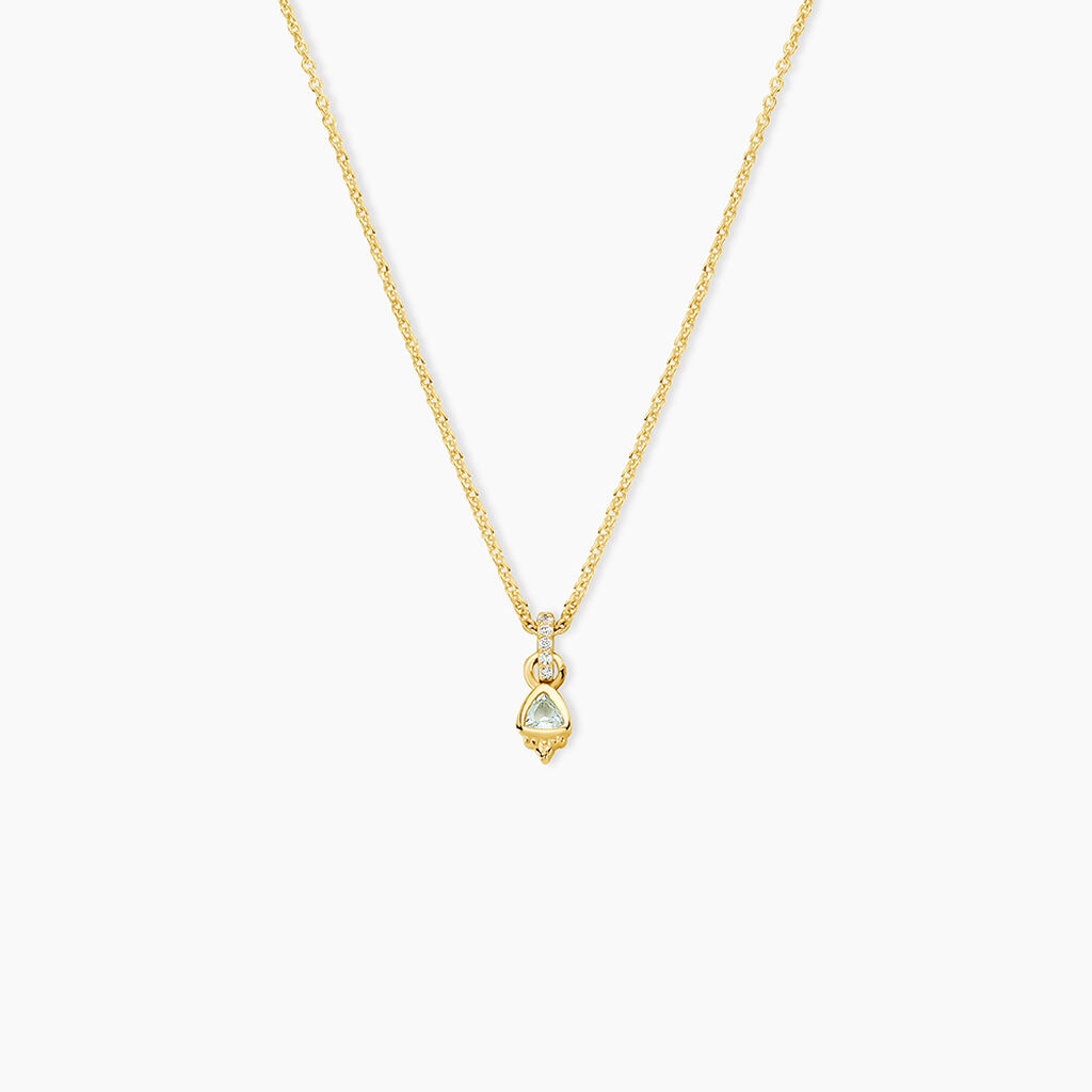 Collier Poem Argent Jaune Topaze Oxyde De Zirconium - Colliers avec pierres Femme | Marc Orian