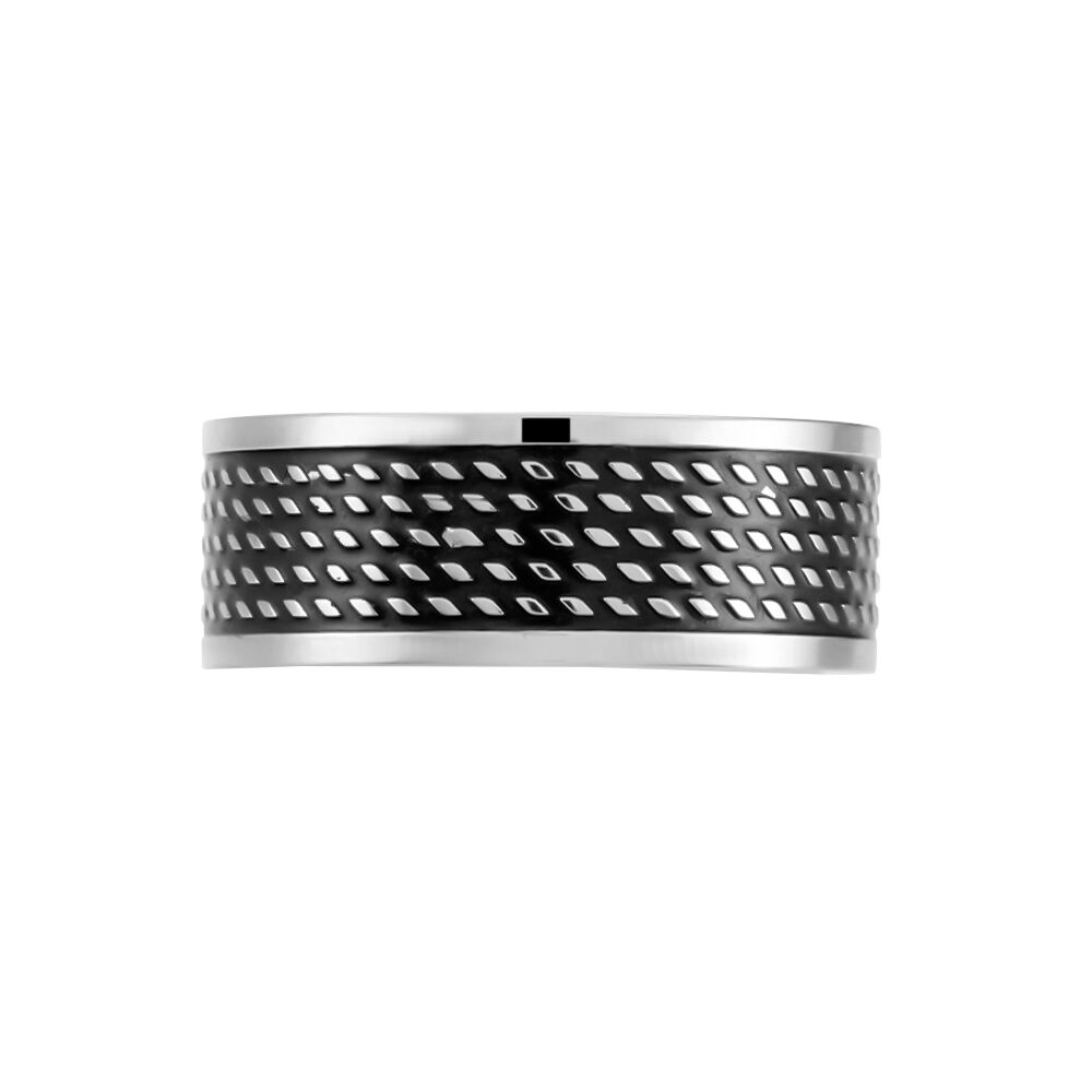 Bague Femi Acier Blanc - Bagues grosses Homme | Marc Orian